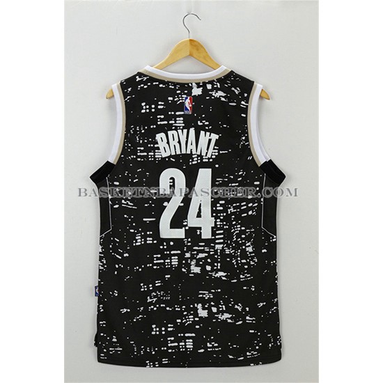 Maillot Lumieres de la ville Los Angeles Lakers Bryant Noir